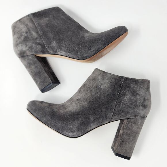 Via Spiga Silvie Grey Suede Covered Block Heel Booties with inside Zip. EUC 7.5M - Picture 7 of 10